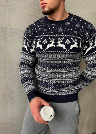 Теплий светр новорічний, светр з оленями ❄️