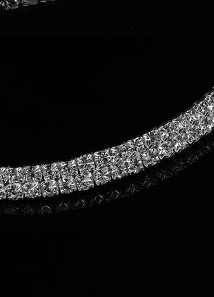 Вечернее ожерелье -чокер с кристаллами3 фото