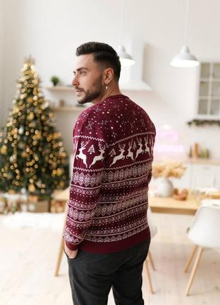 Теплий новорічний светр з оленями ❄️ чоловічі та жіночі светри2 фото