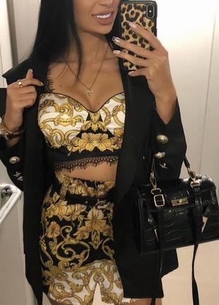 Чорний піджак в стилі balmain
