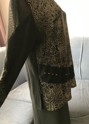 Туника,блуза удлиненная,кофта золотистая длинный рукав3 фото