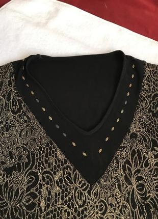 Туника,блуза удлиненная,кофта золотистая длинный рукав5 фото