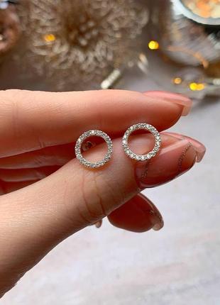 Сережки срібні кружечки