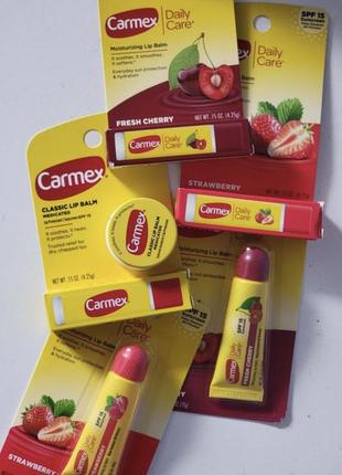 Carmex бальзам для губ з spf 15 водостійкий бальзам блиск помада для губ, що захищає