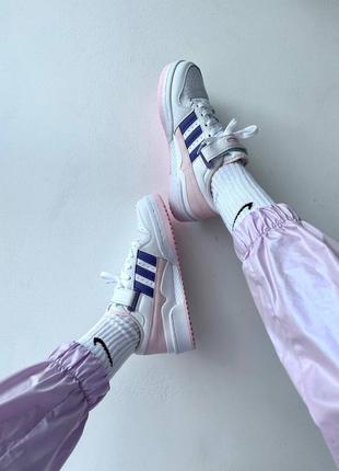 Кросівки adidas forum white pink purple5 фото