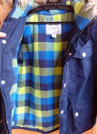 Тепла темно-синя демдемісезонна куртка хлопчику 9-10 р., 134-140 см, cherokee3 фото