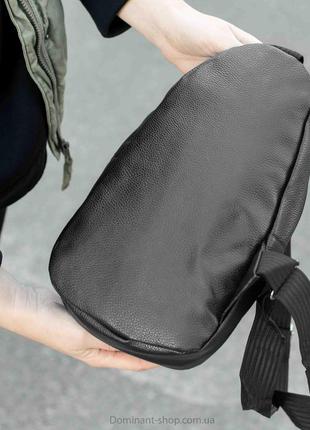 Мужская нагрудная сумка слинг через плечо soft однолямочный рюкзак pu кросс-боди5 фото