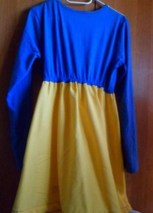 Сукня жовто синє3 фото