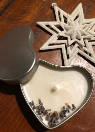 Соєві свічки ручної роботи лаванда (різдвяний набір свічок)7 фото