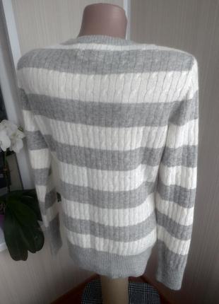Стильный ангоровый свитерок в полоску3 фото