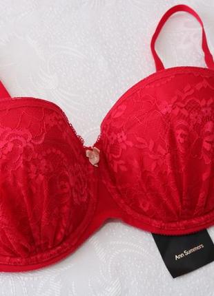 85f-38f шикарный красный кружевной бюстгальтер фирмы ann summers2 фото