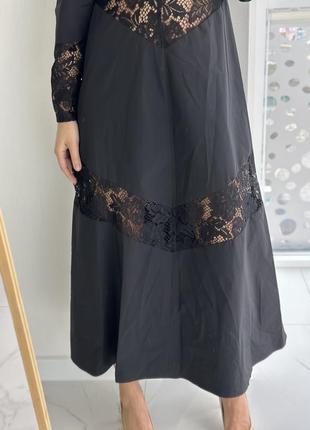 Черное нарядное платье в стиле wednesday h&m розмір9 фото