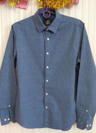 Синя сорочка в крапочку net men р.m