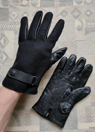 Шкіряні рукавиці перчатки barbour l-xl вовняні рукавички чоловічі barbour1 фото