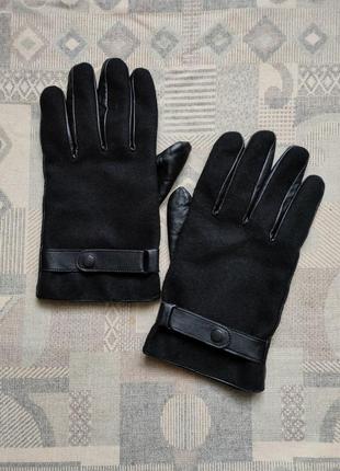 Шкіряні рукавиці перчатки barbour l-xl вовняні рукавички чоловічі barbour3 фото