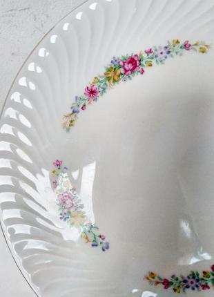 Винтажная антикварная фарфоровая тарелка "розы" gareis waldsassen bavaria8 фото