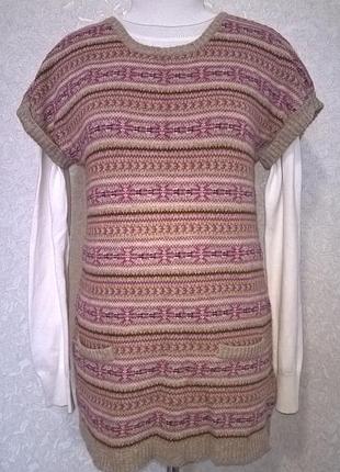 Удлиненный джемпер с коротким рукавом zara kids