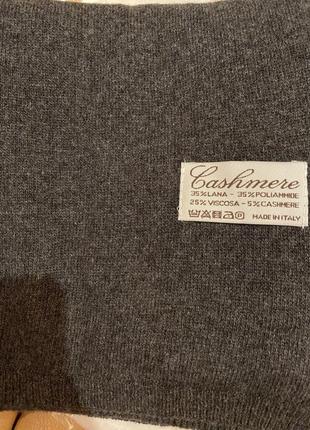 Шикарный кашемировый шарф cashmere italy 🇮🇹6 фото
