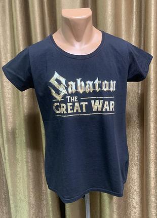 Футболка з принтом sabaton розмір xl