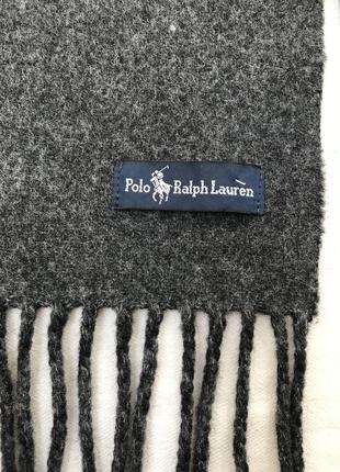 Ralph lauren шерстяной двухсторонний шарф, вовняний шарф8 фото