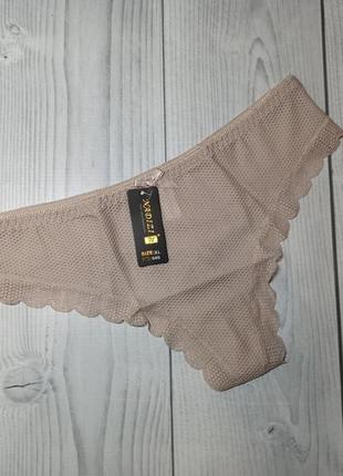 Ажурні трусики стрінги з візерунком "соти", мереживні трусики бразиліана, тм nadizi 946