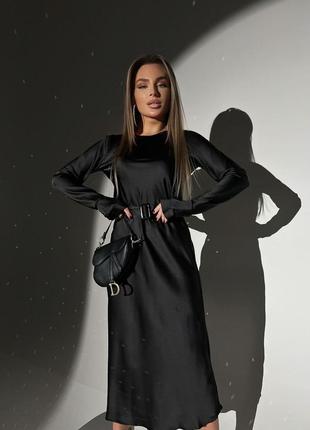 Платье миди шелк армани мягко малина морская волна электрик изумруд графит черный3 фото