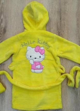 Теплий махровий халат з кітті для дівчат