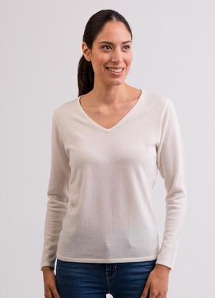 Кашеміровий светр з v-подібним вирізом cash-mere.ch 100% кашемир премиум