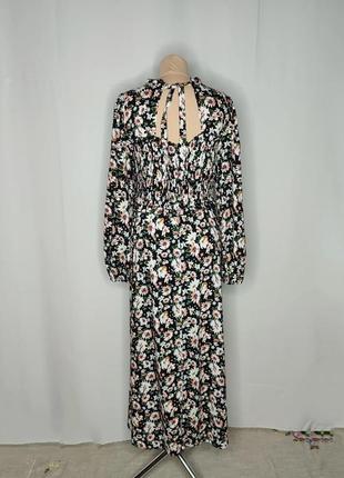 Сукня, плаття з віскози, квітковий принт, довгий рукав4 фото
