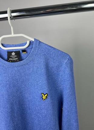 Мужской голубой свитер lyle &amp; scott