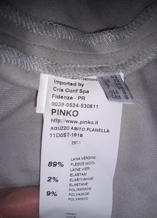 Шикарное жемчужно-серое шерстяное платье от pinko! p.-364 фото
