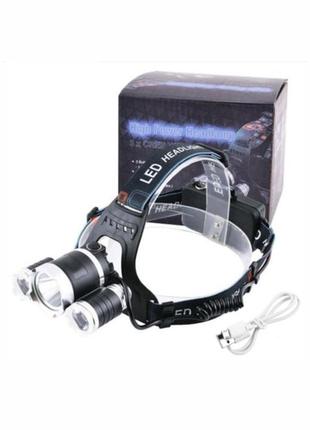 Ліхтар high power headlamp 3x cree t6