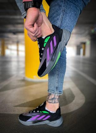 Мужские кроссовки adidas ozelia "black/purple"#адидас4 фото