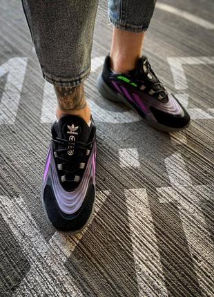 Мужские кроссовки adidas ozelia "black/purple"#адидас6 фото