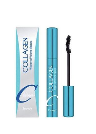 Водостойкая тушь для ресниц с коллагеном enough collagen waterproof volume mascara, 9 мл