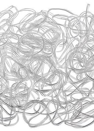 Набір 500 шт силіконові гумки для волосся маленька тонка тропіканка прозора