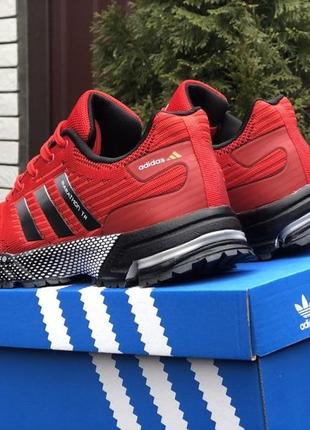 Мужские легкие красные текстильные кроссовки adidas marathon tr🆕 адидас4 фото