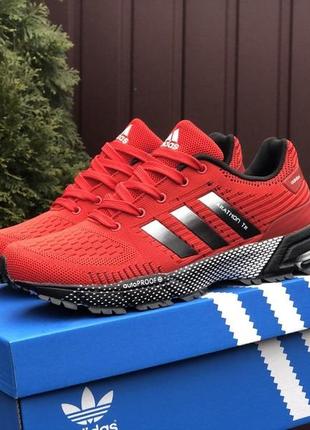 Чоловічі легкі червоні текстильні кросівки adidas marathon tr🆕 адидас3 фото