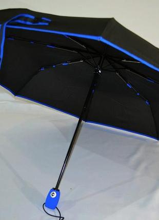 Зонт автомат карманный антиветер с каймой