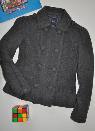 Стильное фирменное шерстяное пальто gap