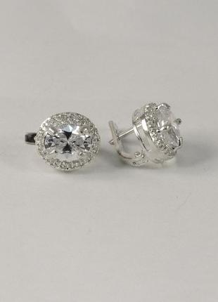 Серьги овал