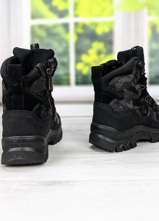 Ботинки берцы мужские зимние черные на шнурках даго украина2 фото