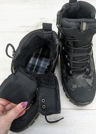 Ботинки берцы мужские зимние черные на шнурках даго украина5 фото