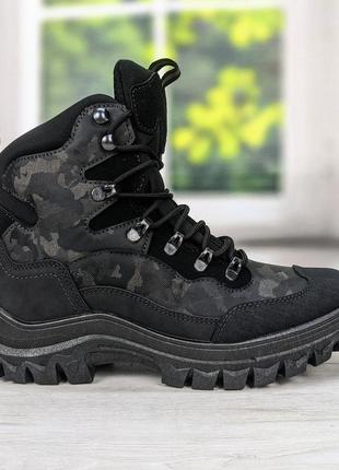Ботинки берцы мужские зимние черные на шнурках даго украина9 фото