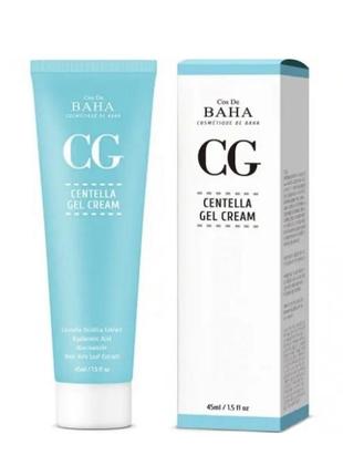 Гель-крем для обличчя з центелою cos de baha centella gel cream, 45 мл