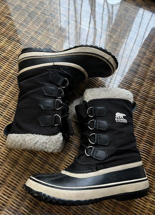 Зимові чоботи sorel waterproof hand crafted natural rubber2 фото