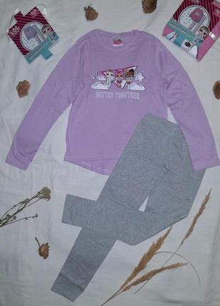 Пижама со штанами хлопковая лол lol surprise сиреневая 122/128 рост