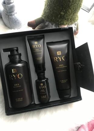 Люкс набор против выпадения волос ryo hbx shampoo scalp hairpack hair loss relief set1 фото