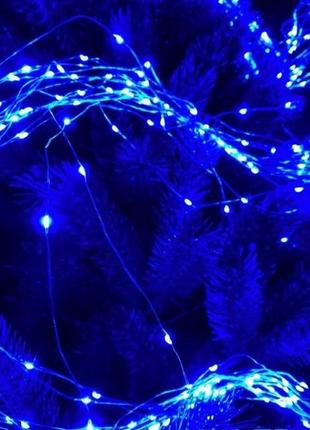 Світлодіодна гірлянда кінський хвіст крапля роси x-mas horsetail 600 led blue2 фото