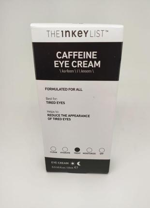 Крем для кожи вокруг глаз с кофеином the inkey list caffeine eye cream1 фото